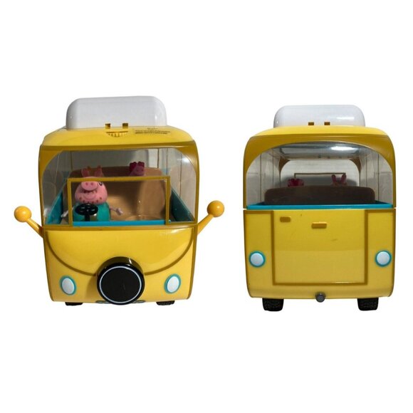 Peppa Pig Campervan Camping Playset Awning Peppa Pig Daddy Pig Candy Cat +Extras - Picture 4 of 12